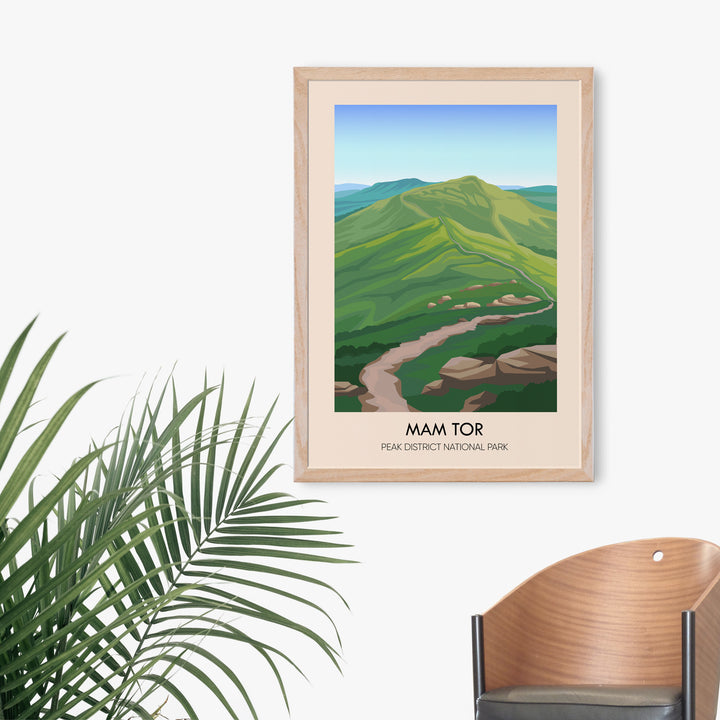 Mam Tor Peak District Travel Poster