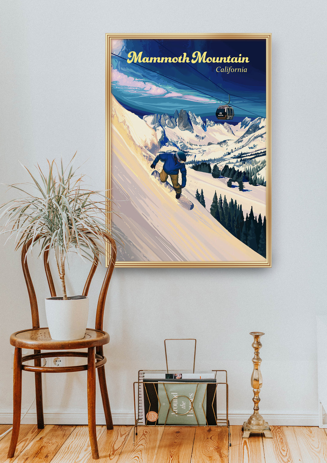 Mammoth Mountain Snowboarding Travel Poster