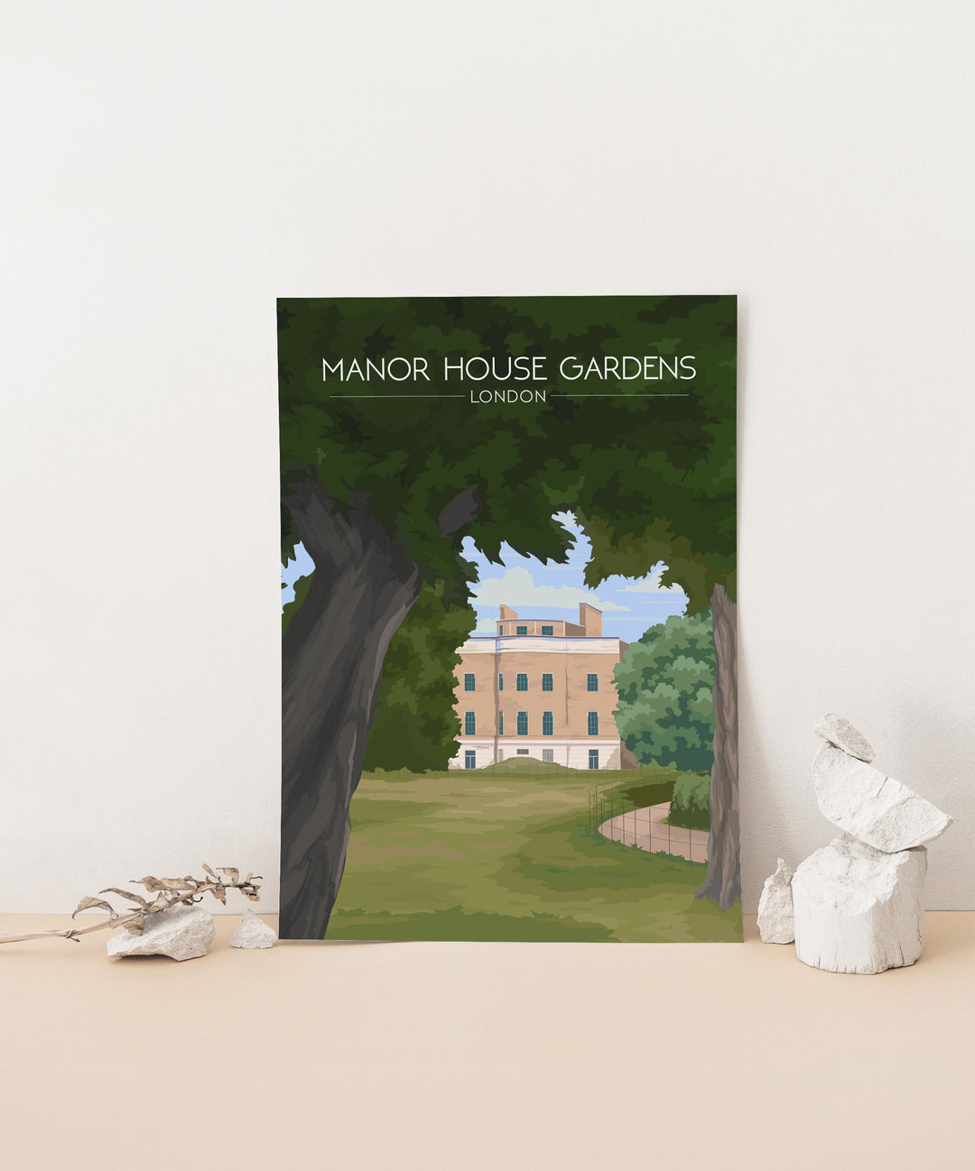 Manor House Gardens London Travel Poster