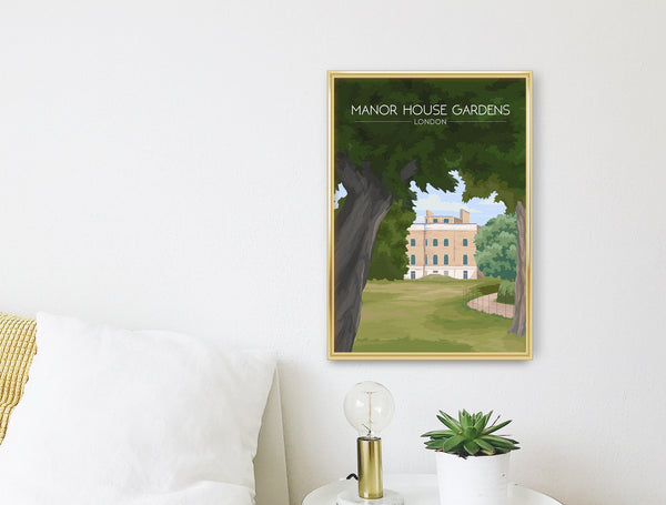 Manor House Gardens London Travel Poster