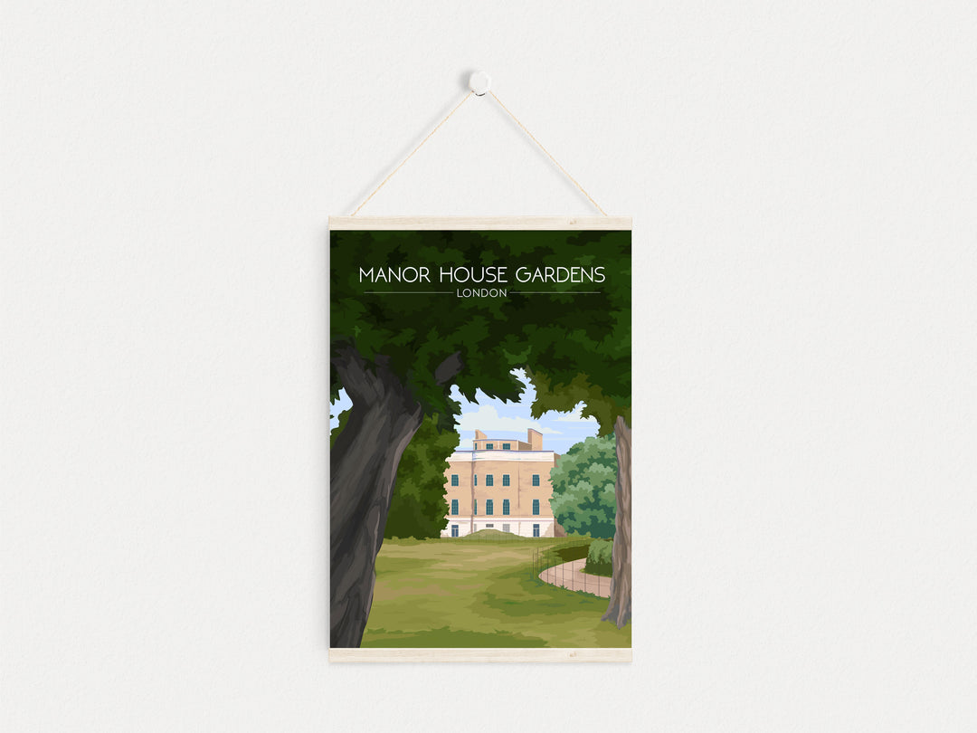 Manor House Gardens London Travel Poster