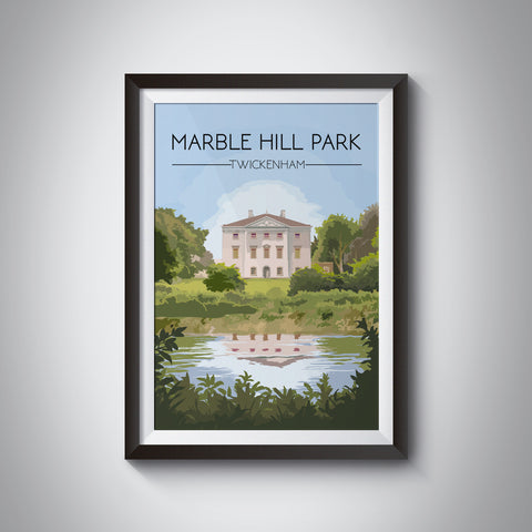 Marble Hill Park Twickenham Travel Poster