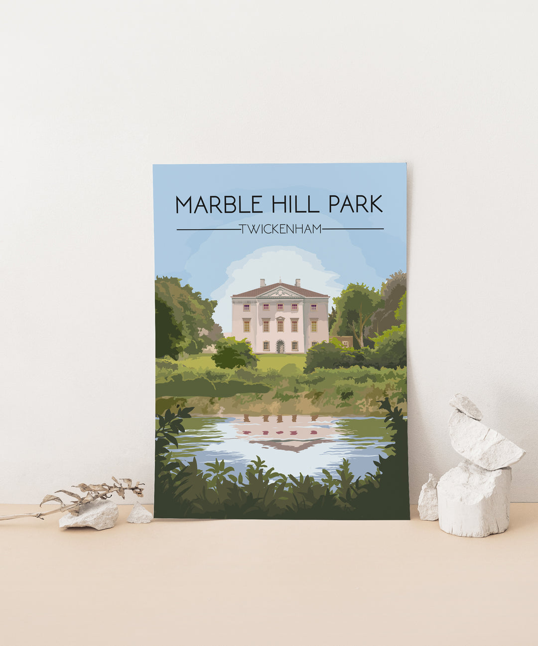 Marble Hill Park Twickenham Travel Poster