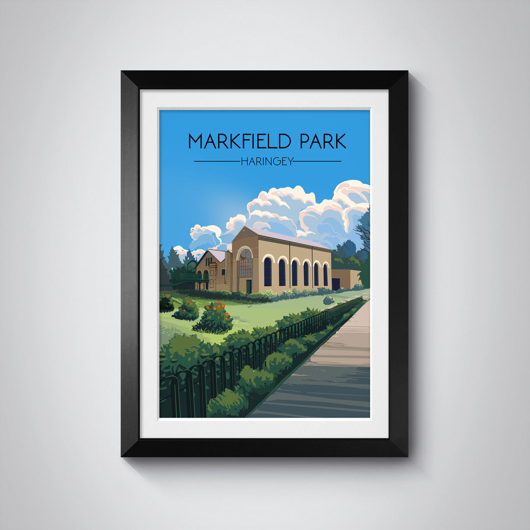 Markfield Park Haringey London Travel Poster