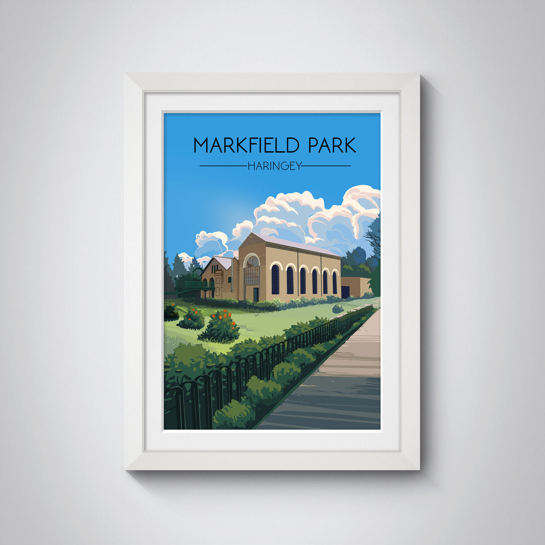 Markfield Park Haringey London Travel Poster