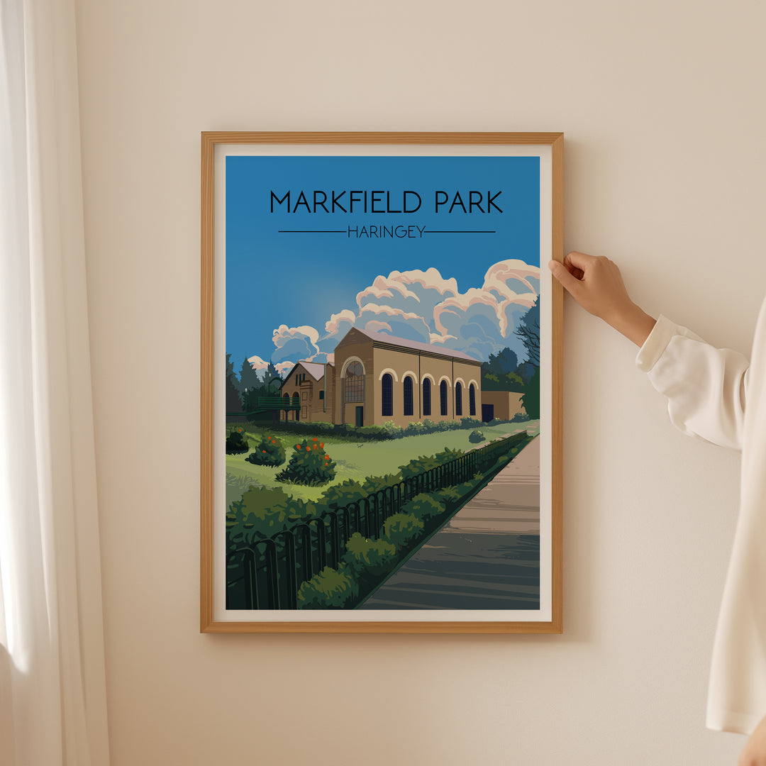 Markfield Park Haringey London Travel Poster