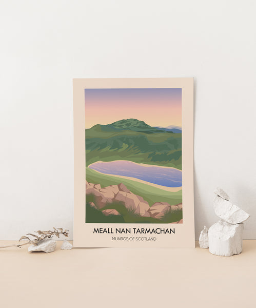 Meall Nan Tarmachan Munros of Scotland Travel Poster