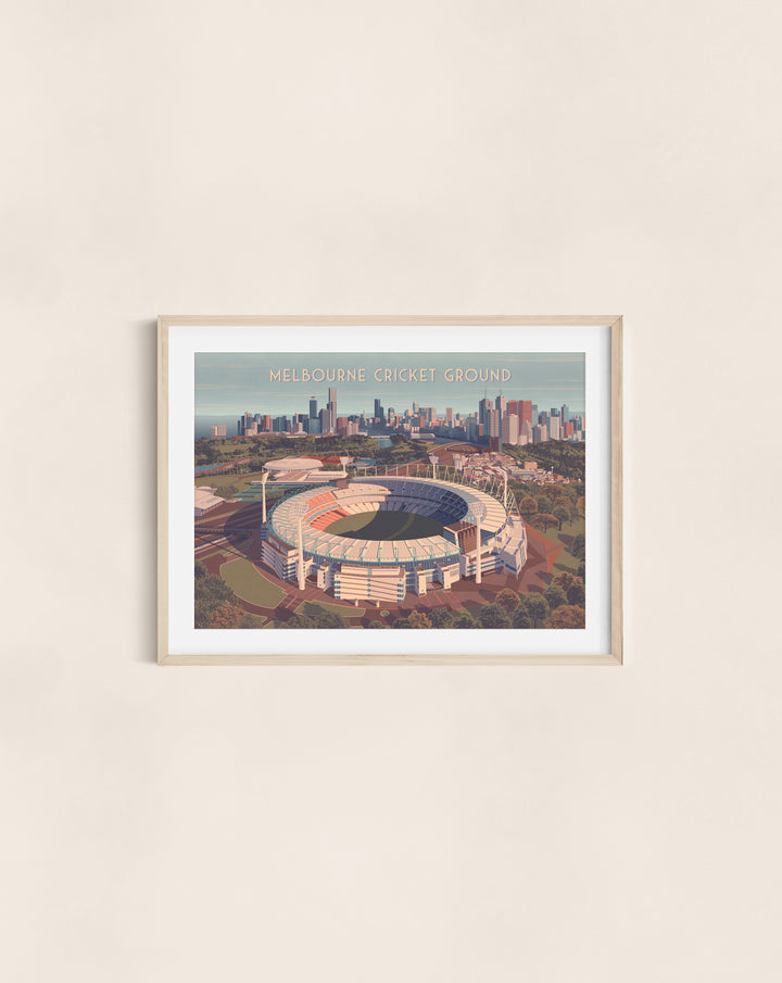 Melbourne Cricket Ground Australia Travel Poster