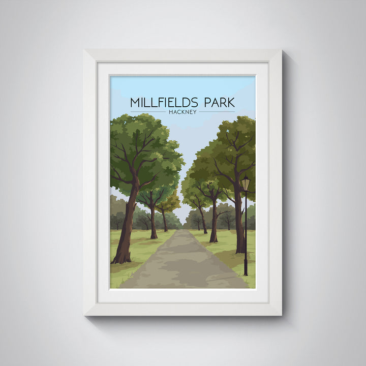 Millfields Park Hackney London Travel Poster