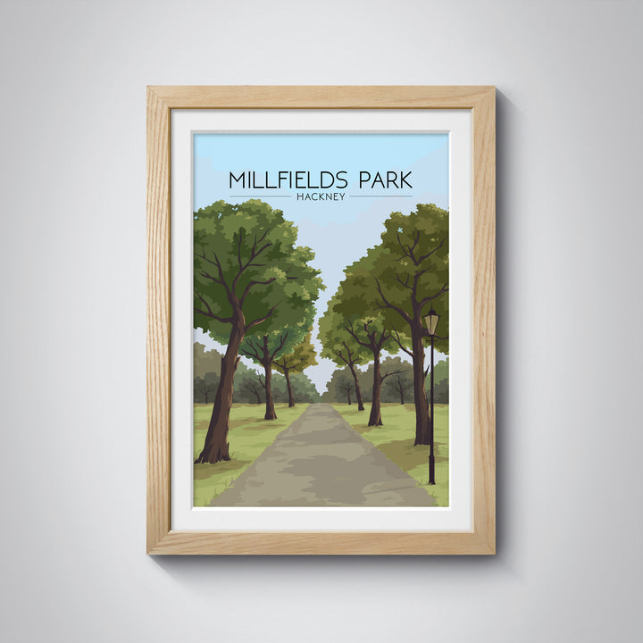 Millfields Park Hackney London Travel Poster