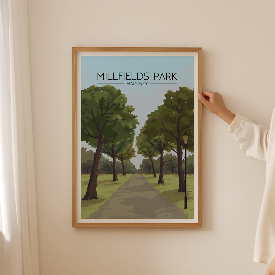 Millfields Park Hackney London Travel Poster