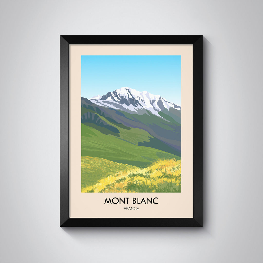 Mont Blanc France Travel Poster