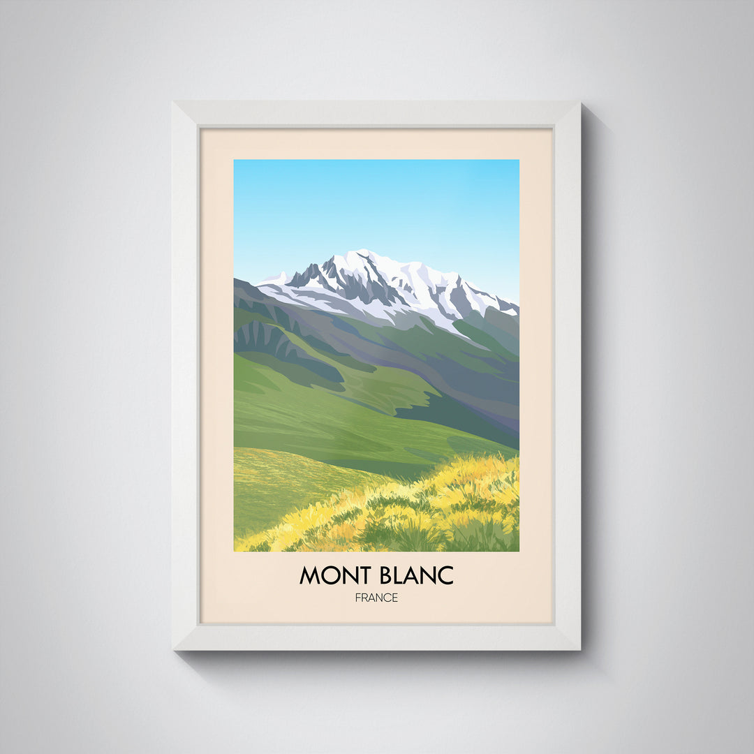 Mont Blanc France Travel Poster