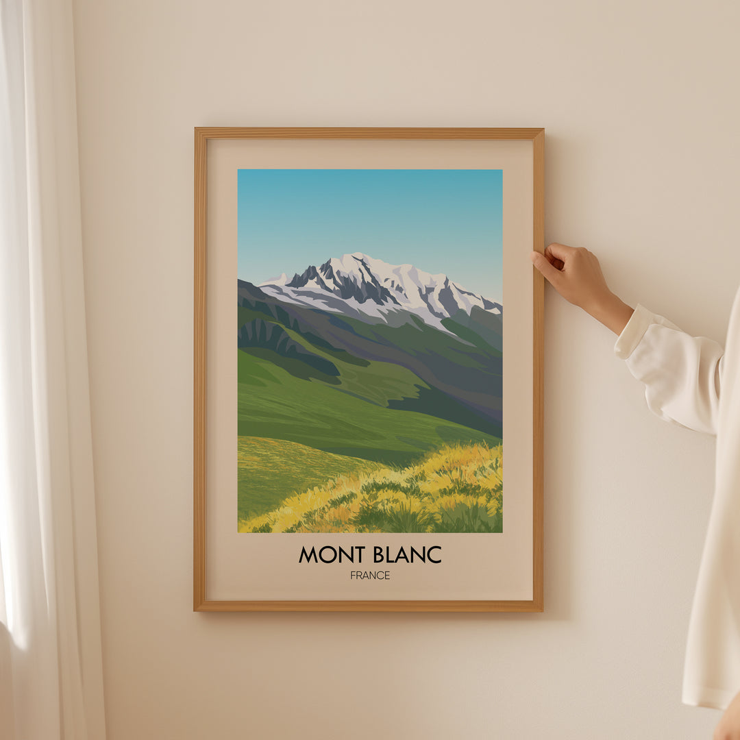 Mont Blanc France Travel Poster