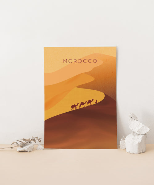 Morocco Minimal Travel Poster