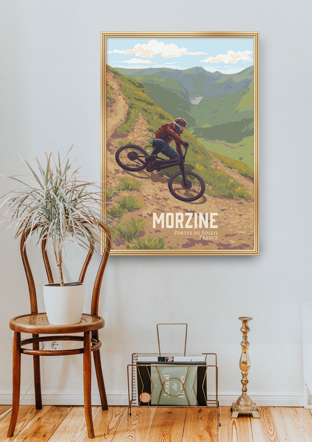 Morzine Mountain Biking Travel Poster