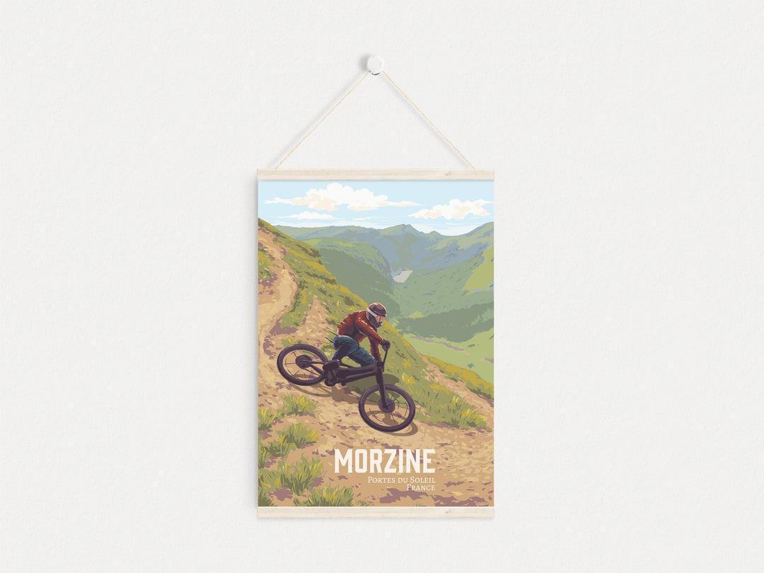 Morzine Mountain Biking Travel Poster