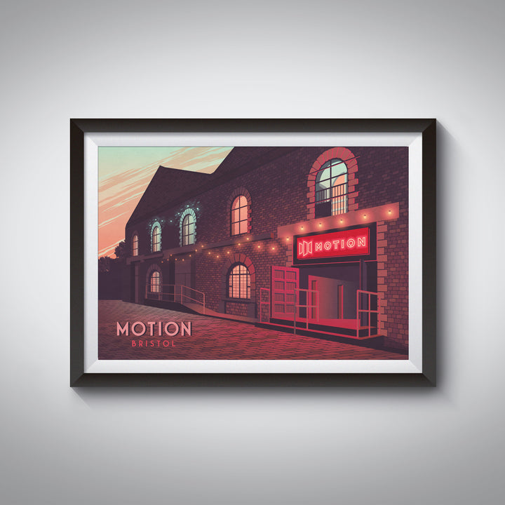 Motion Nightclub Bristol Travel Poster