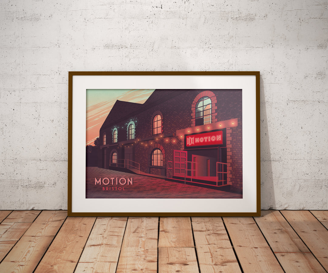 Motion Nightclub Bristol Travel Poster