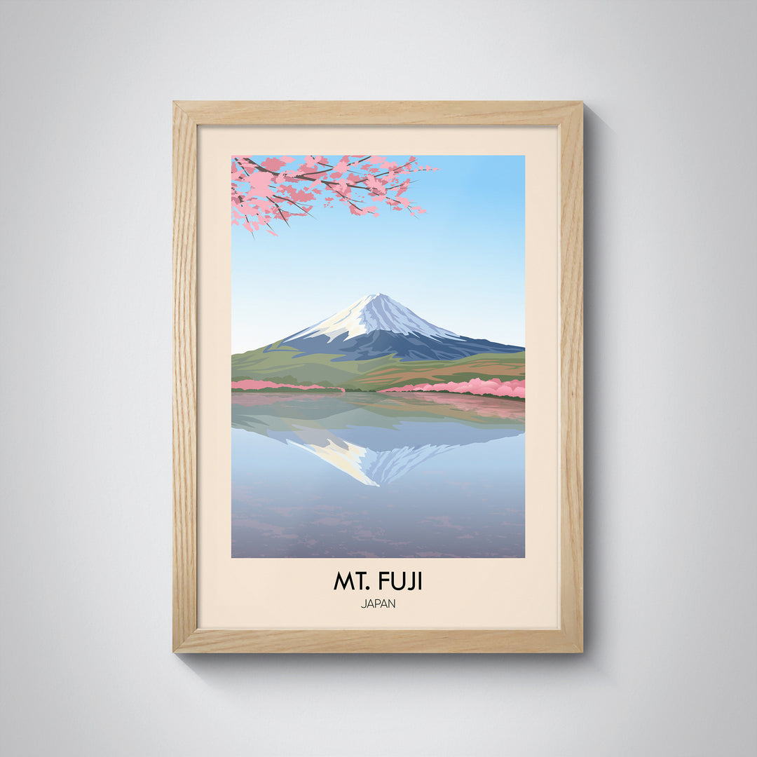 Mt Fuji Japan Travel Poster