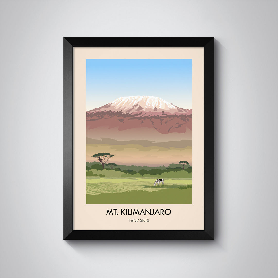 Mt Kilimanjaro Tanzania Travel Poster