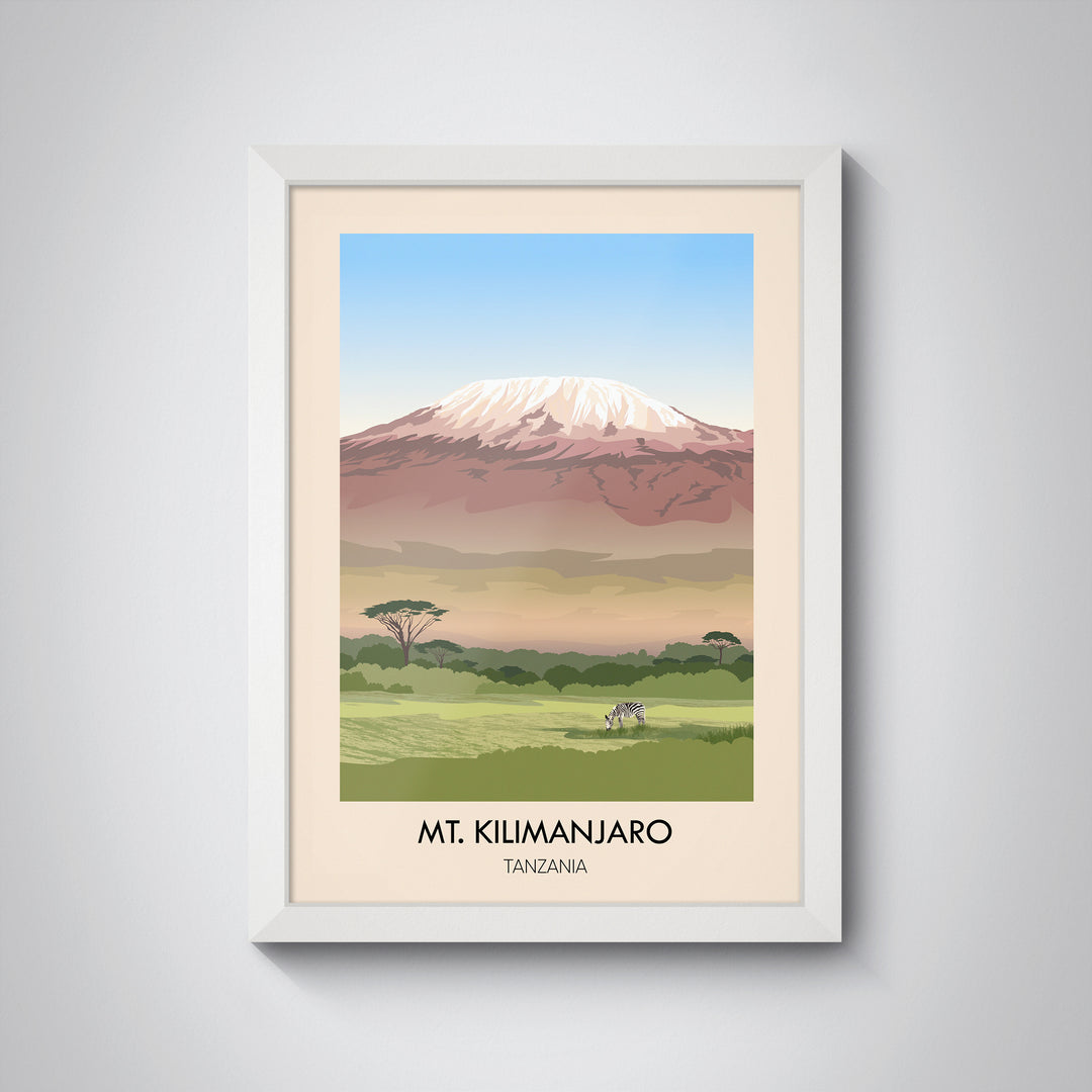 Mt Kilimanjaro Tanzania Travel Poster