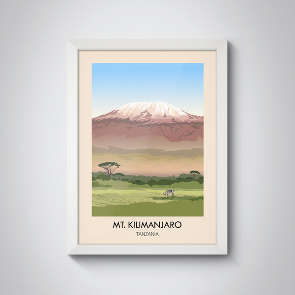 Mt Kilimanjaro Tanzania Travel Poster