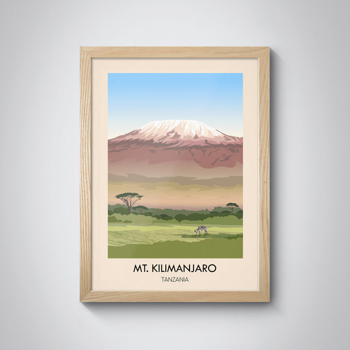 Mt Kilimanjaro Tanzania Travel Poster