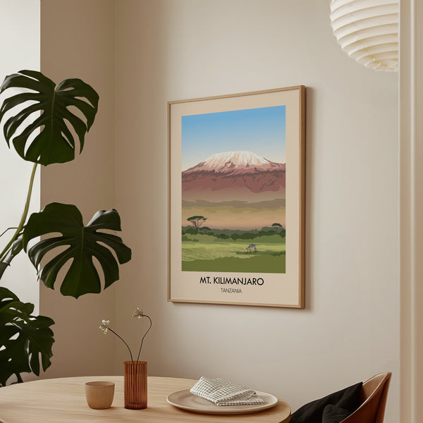 Mt Kilimanjaro Tanzania Travel Poster