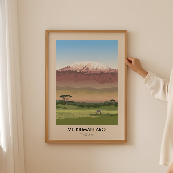 Mt Kilimanjaro Tanzania Travel Poster