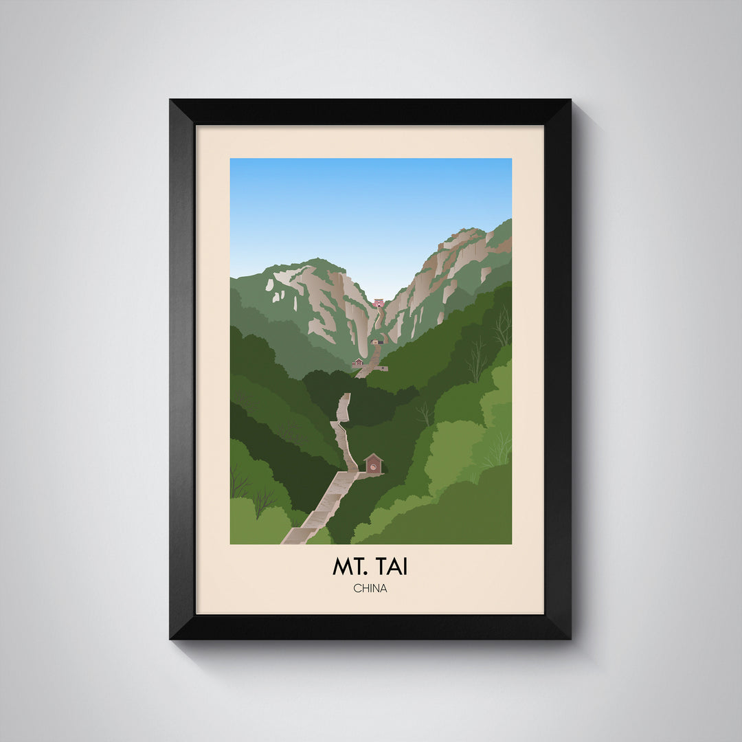 Mt Tai China Travel Poster