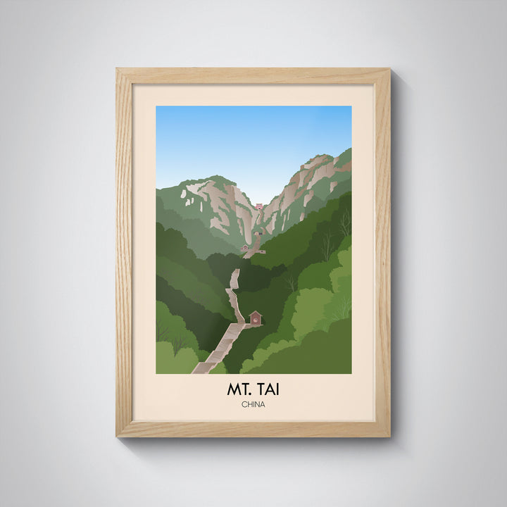 Mt Tai China Travel Poster