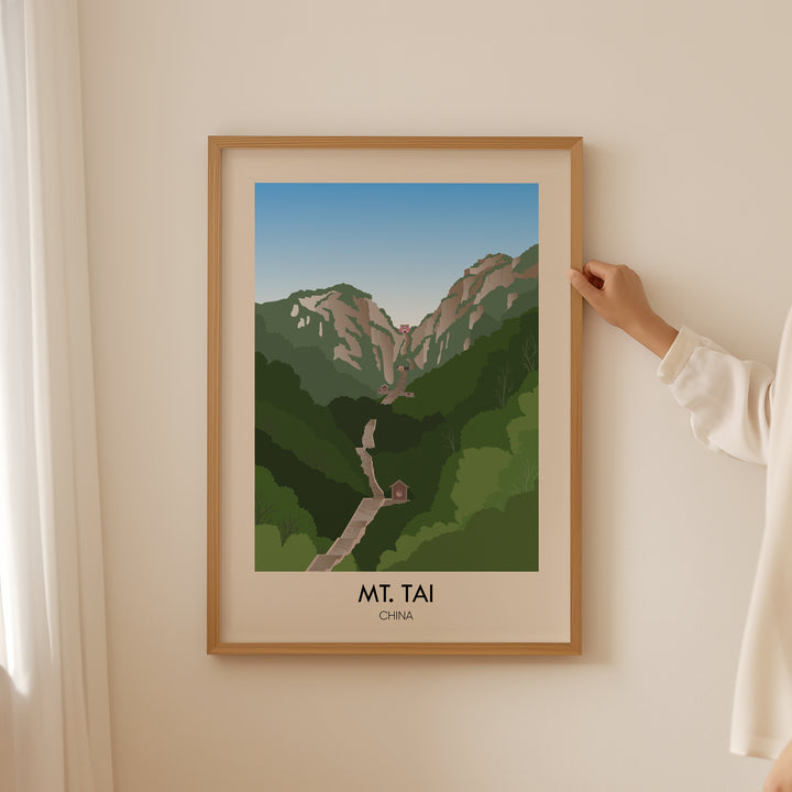 Mt Tai China Travel Poster