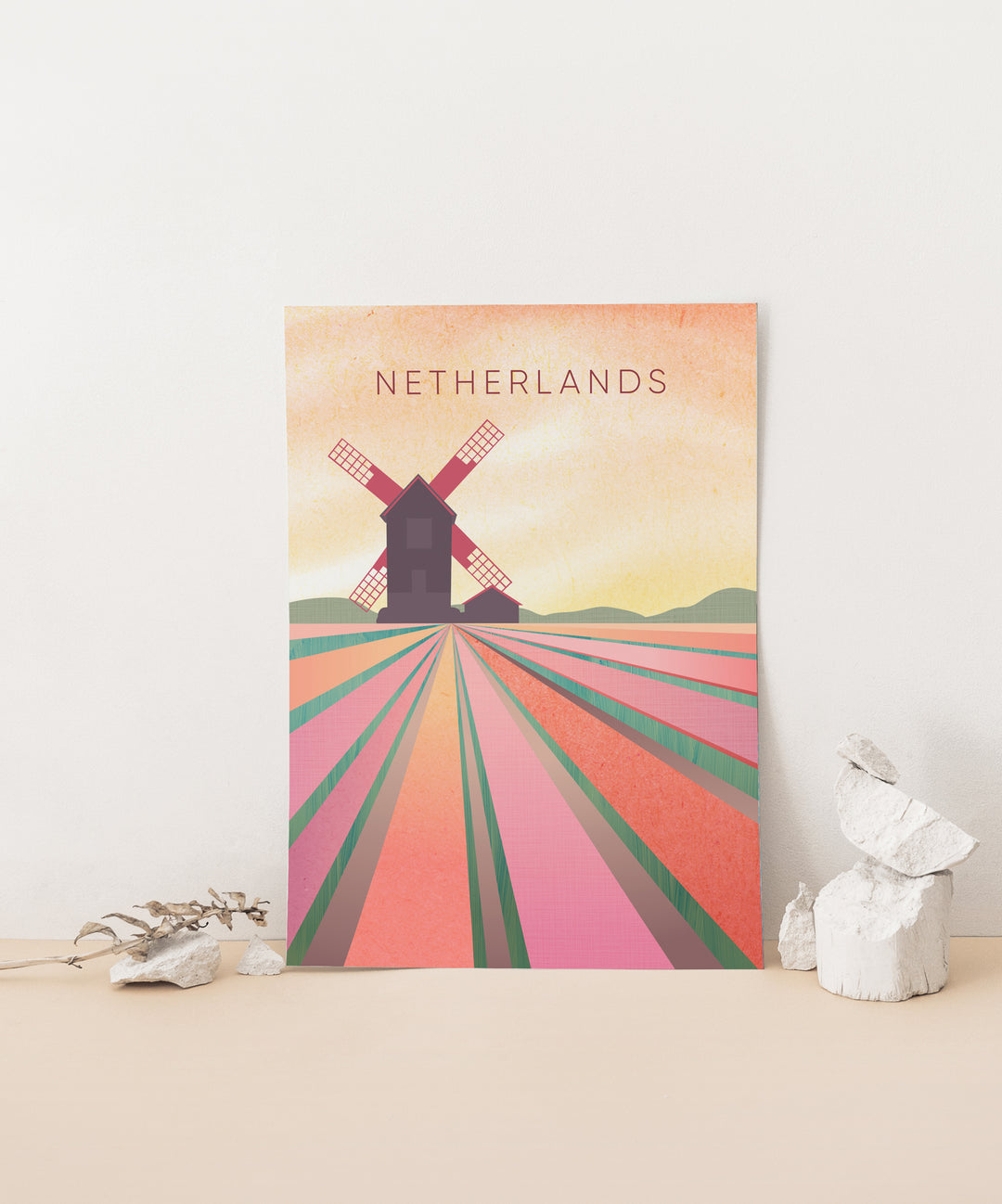 Netherlands Minimal Travel Poster