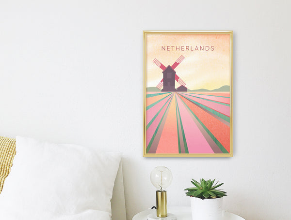Netherlands Minimal Travel Poster