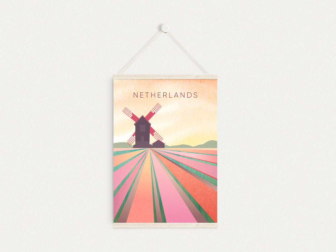 Netherlands Minimal Travel Poster