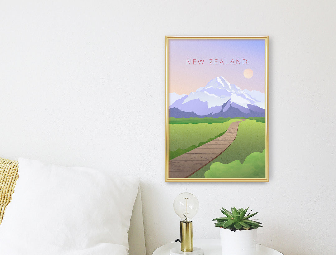 New Zealand Minimal Travel Poster