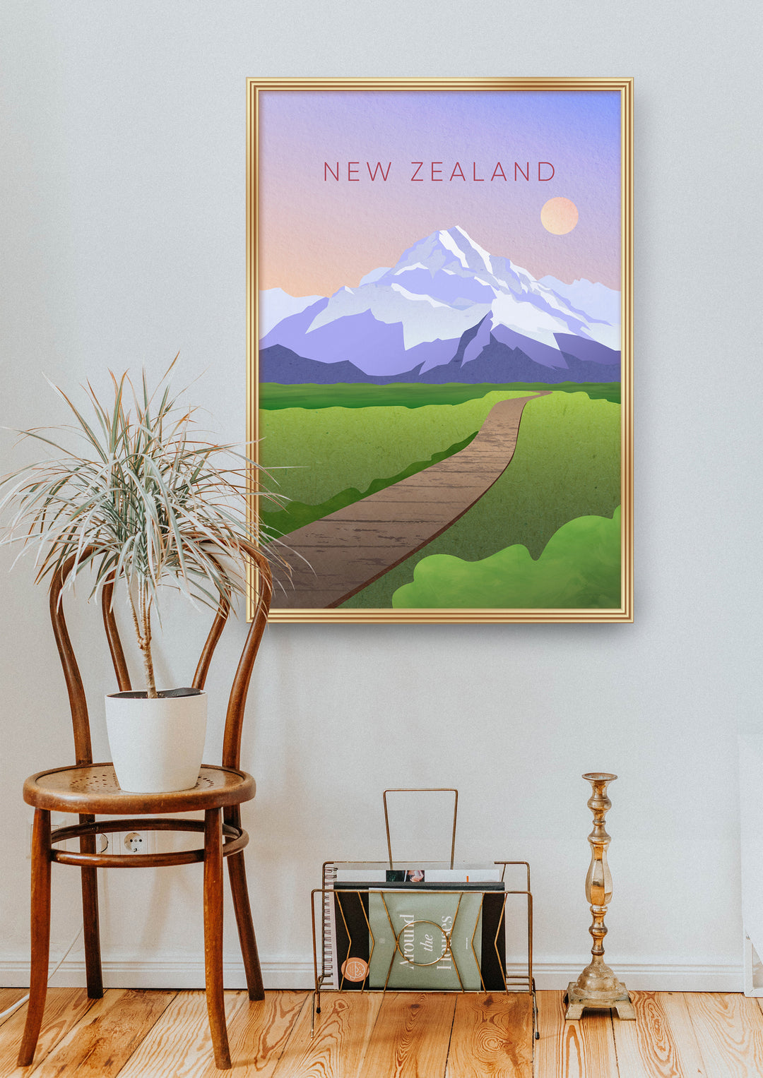 New Zealand Minimal Travel Poster