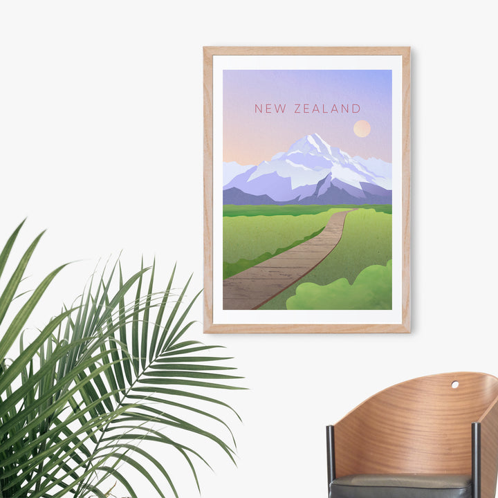 New Zealand Minimal Travel Poster