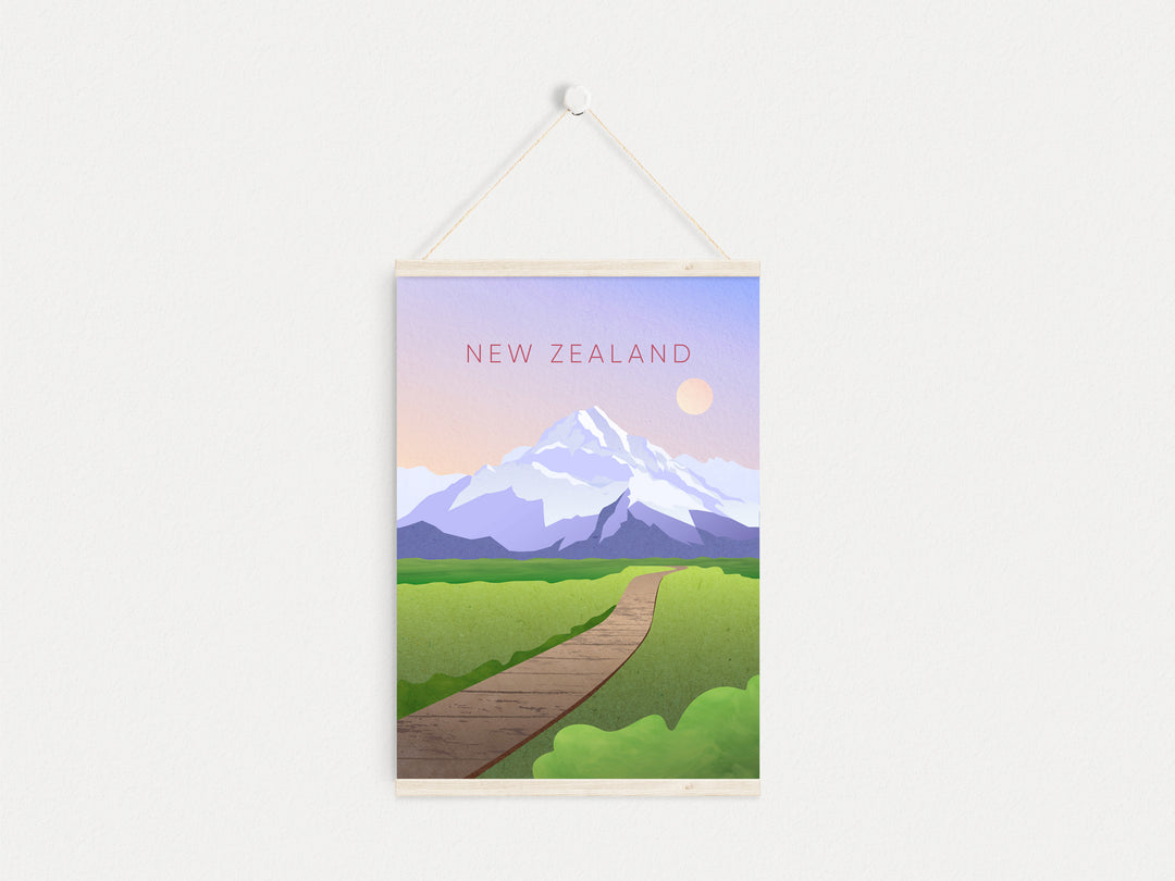 New Zealand Minimal Travel Poster