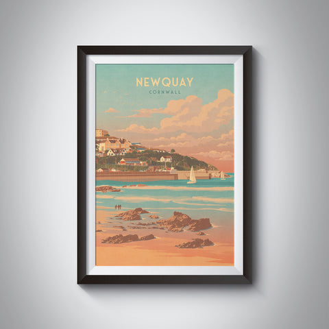 Newquay Cornwall Travel Poster