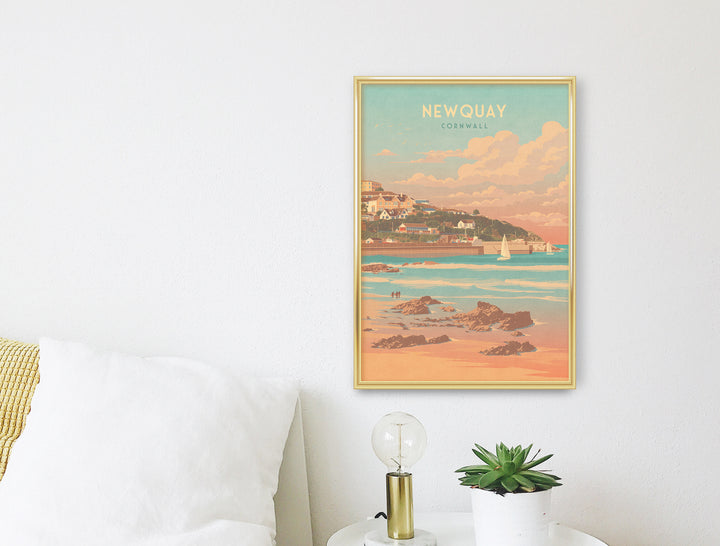 Newquay Cornwall Travel Poster