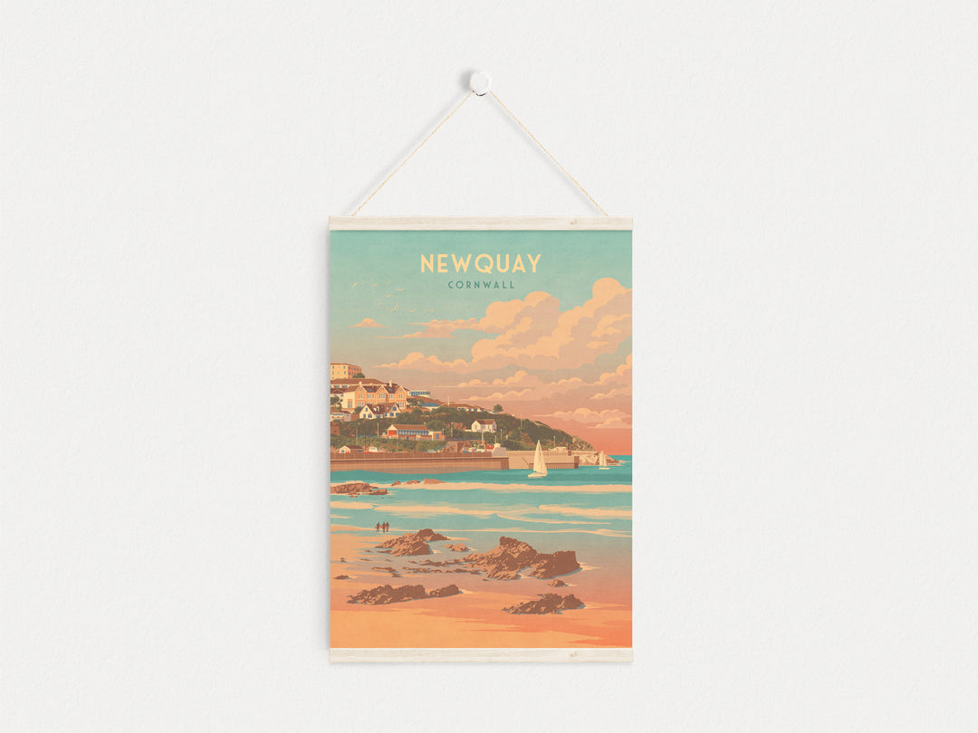 Newquay Cornwall Travel Poster