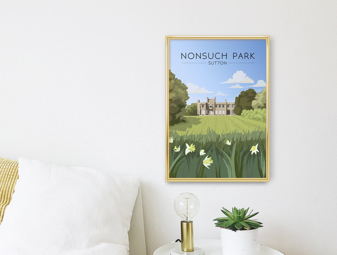 Nonsuch Park Sutton Travel Poster