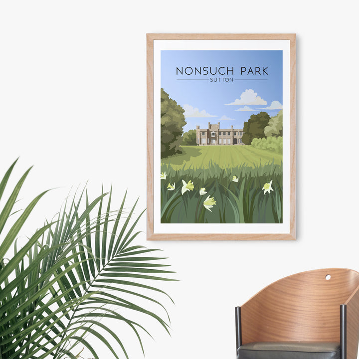 Nonsuch Park Sutton Travel Poster