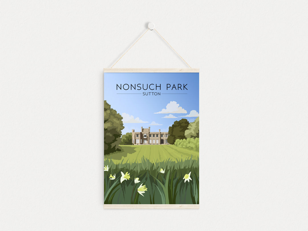 Nonsuch Park Sutton Travel Poster