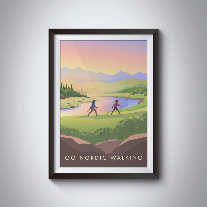 Go Nordic Walking Travel Poster