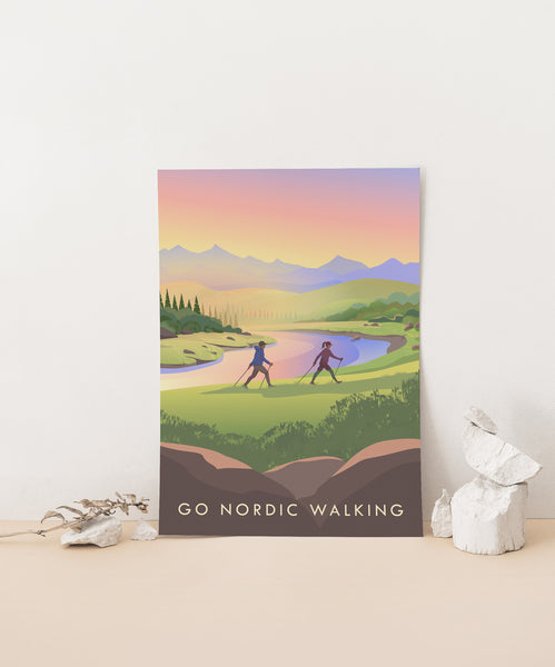 Go Nordic Walking Travel Poster