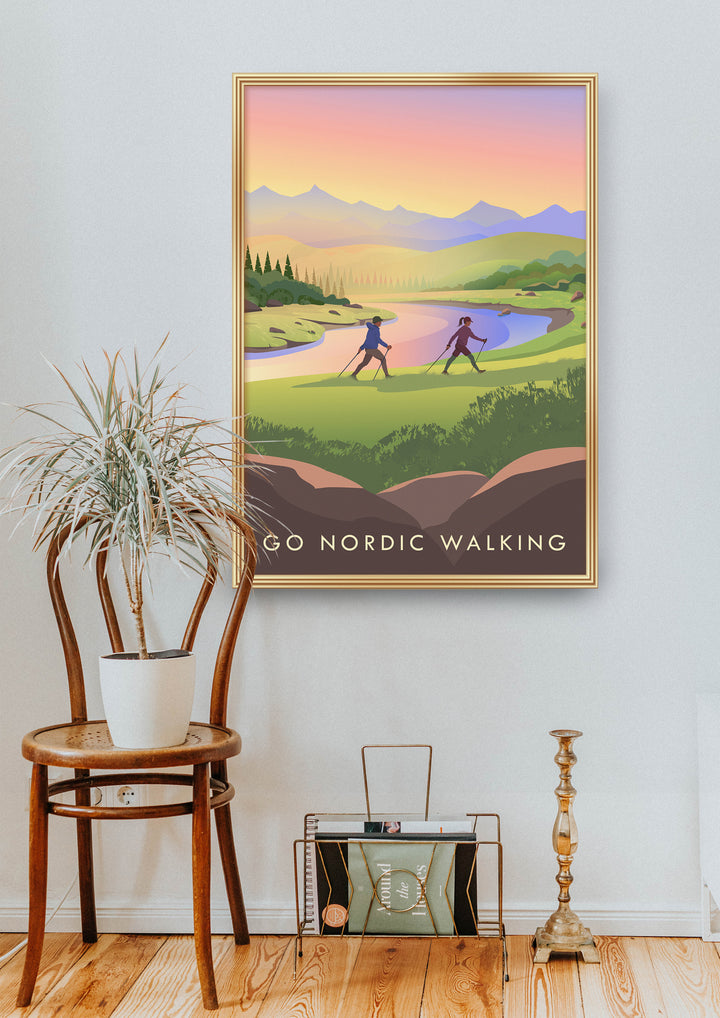 Go Nordic Walking Travel Poster