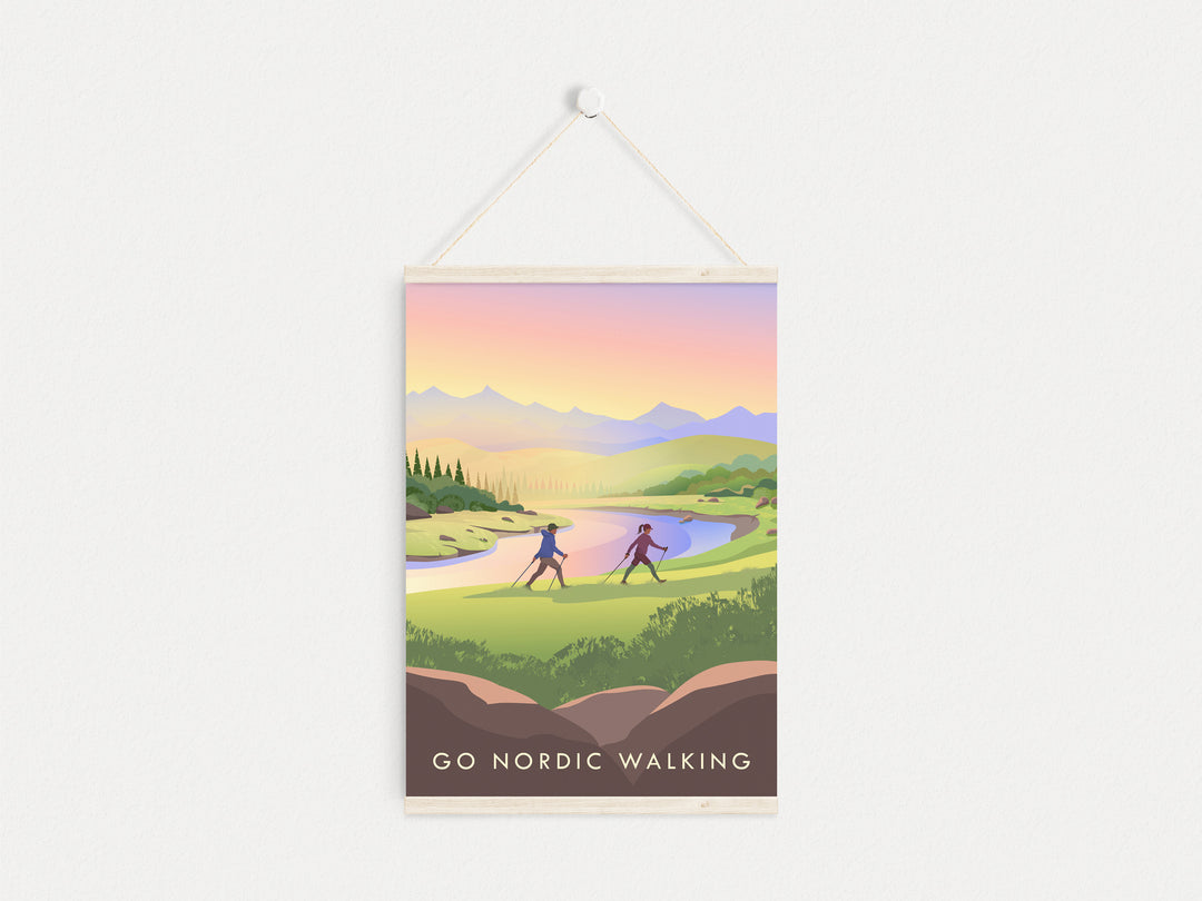 Go Nordic Walking Travel Poster